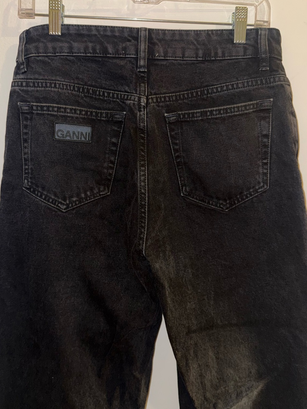 Ganni Washed Black Relaxed Jeans